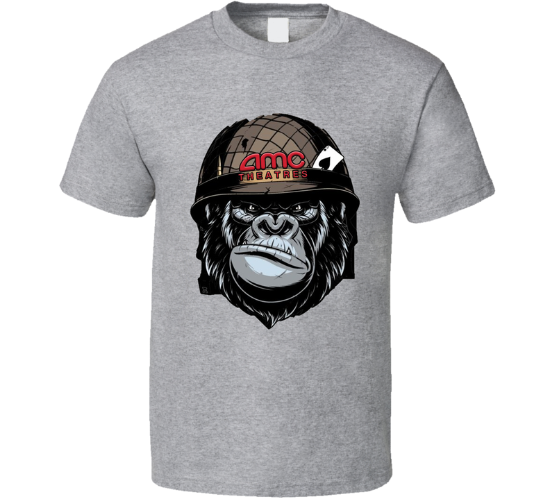 Amc Theatres Ape Stock Gray Unisex T Shirt
