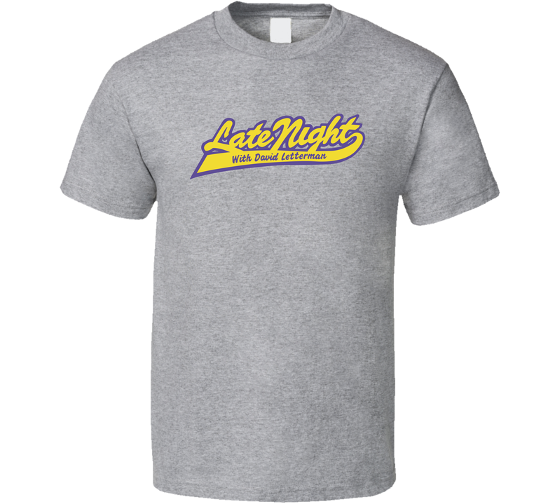 Late Night David Letterman Gray Unisex T Shirt