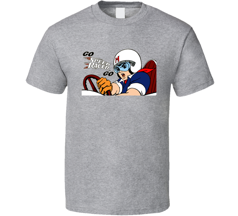 Go Speed Racer Vintage Cartoon Racing Comic Fan Gray Unisex T Shirt Go Speed Racer Vintage Cartoon Racing Comic Fan Gray Unisex T Shirt