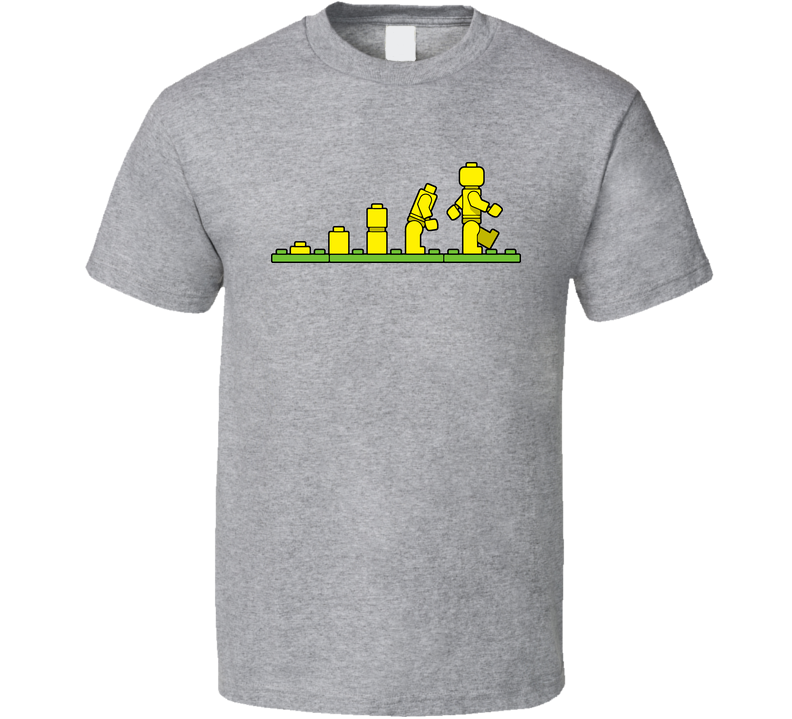 Lego Evolution Funny Gray Unisex T Shirt