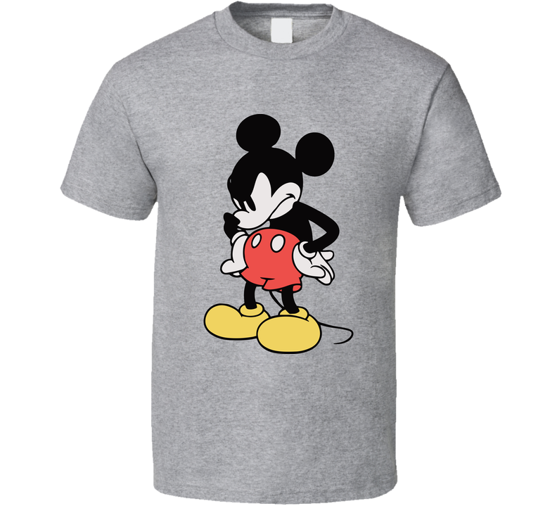 Mickey Mouse Sassy Angry Gray Unisex T Shirt Mickey Mouse Sassy Angry Gray Unisex T Shirt