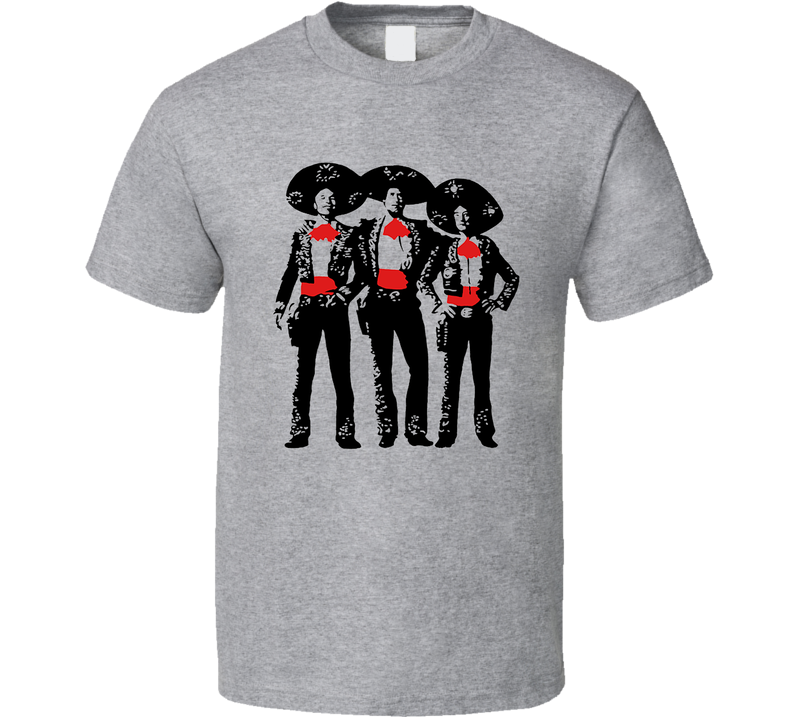 The Three Amigos Silhoutte Cut Out Fan Gray Unisex T Shirt