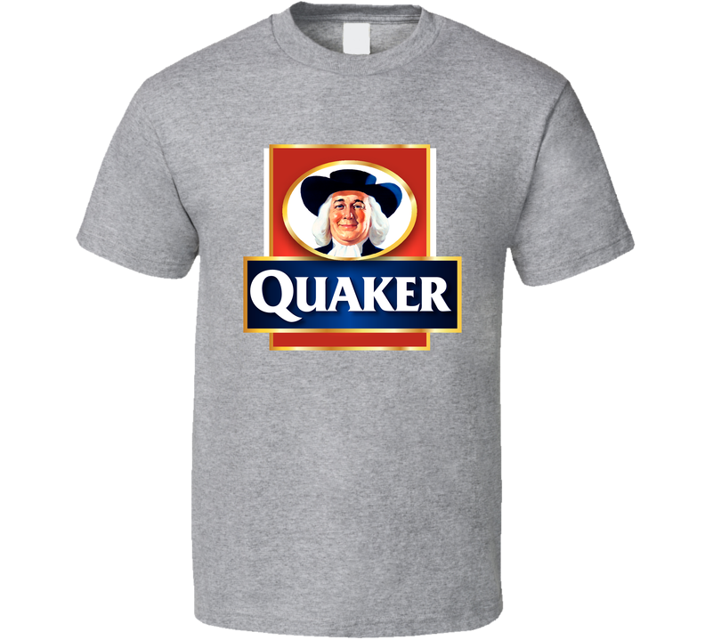 Quaker Oats Cool Oatmeal Mascot Gray Unisex T Shirt