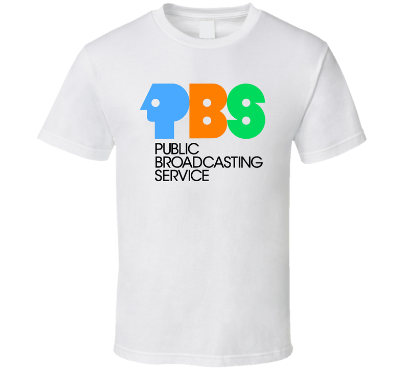 Pbs Network Logo Retro Tv Station White Unisex T Shirt
