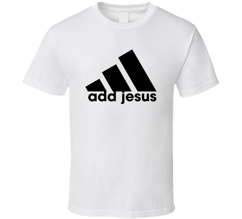 Adidas Add Jesus Parody White Unisex T Shirt