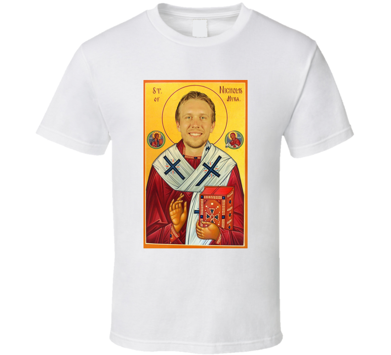 Saint Nick Foles Jesus Candle Funny Football White Unisex T Shirt