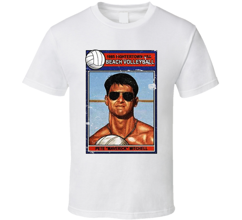 Tom Cruise Pete Maverick Mitchell Volleyball Trading Card White Unisex T Shirt Tom Cruise Pete Maverick Mitchell Volleyball Trading Card White Unisex T Shirt
