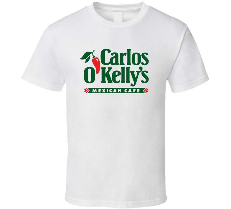 Carlos O'kelly's Mexican Cafe Tex Mex Grill Food Restaurant Logo White Unisex T Shirt