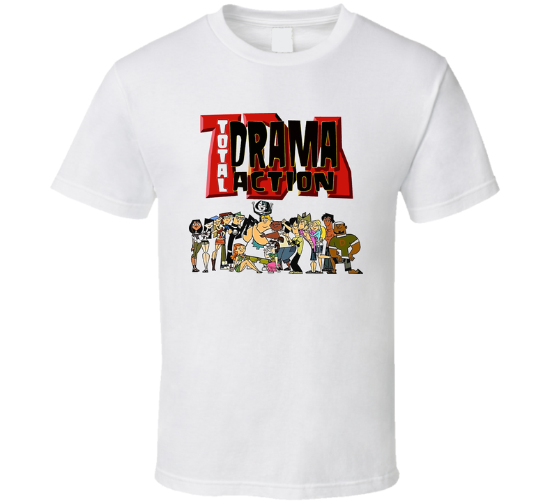 Total Drama Action Cartoon White Unisex T Shirt
