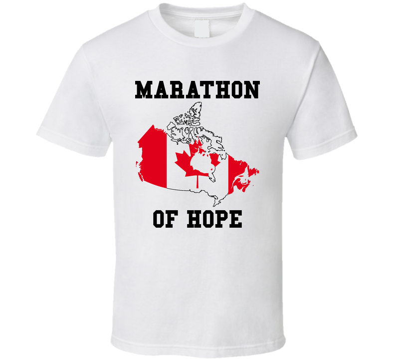 Terry Fox Marathon Of Hope White Unisex T Shirt Terry Fox Marathon Of Hope White Unisex T Shirt