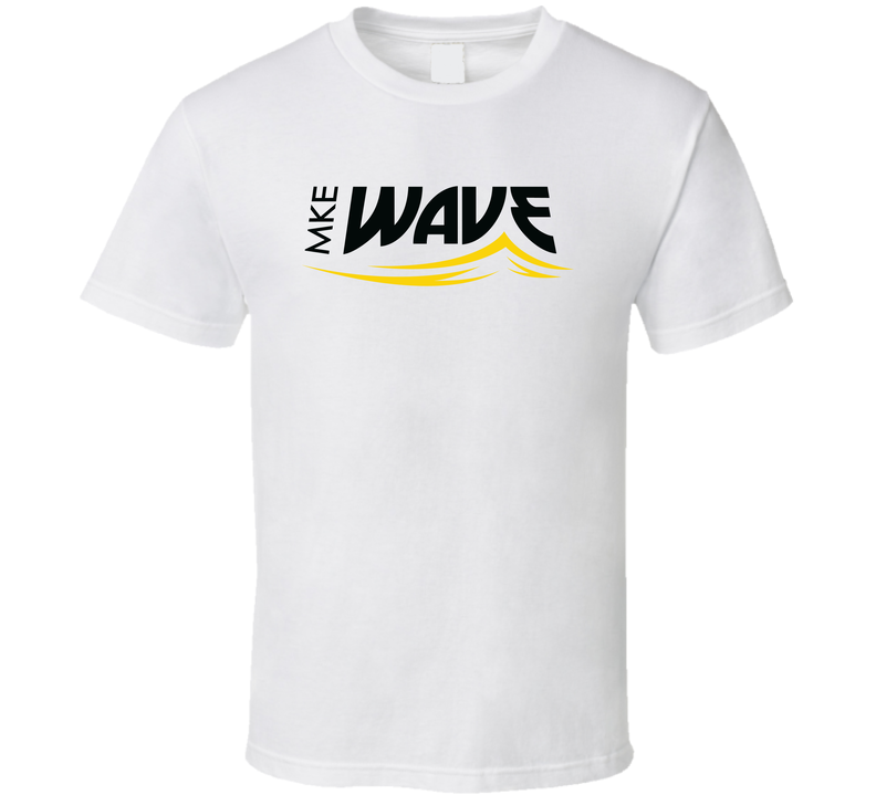 Milwaukee Wave Major League Indoor Soccer Club Alt Logo White Unisex T Shirt Milwaukee Wave Major League Indoor Soccer Club Alt Logo White Unisex T Shirt