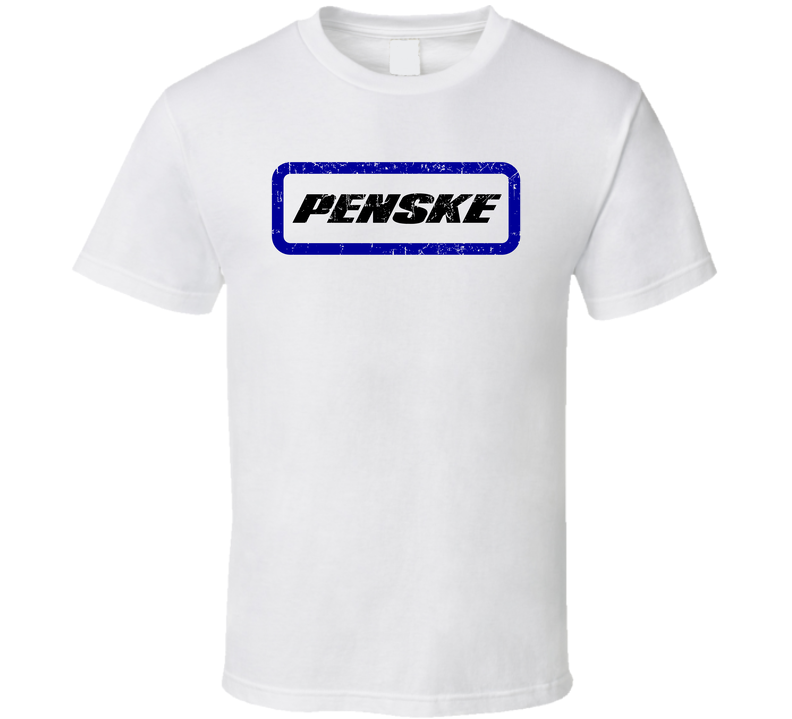 Penske Automobile Car Truck Motorcycle Cool Distressed Style Brand Logo Emblem White Unisex T Shirt