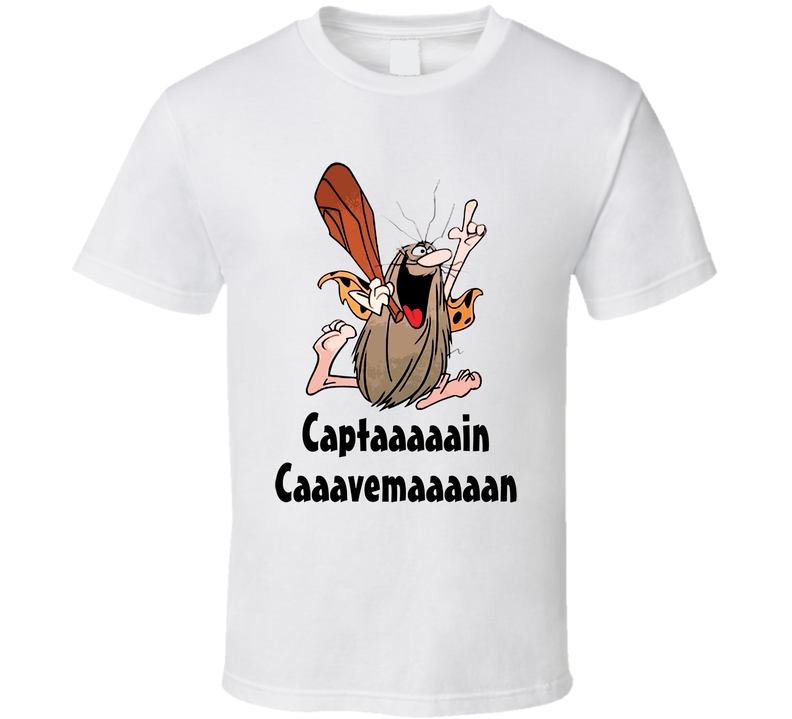 Captain Caveman Cartoon White Unisex T Shirt Captain Caveman Cartoon White Unisex T Shirt