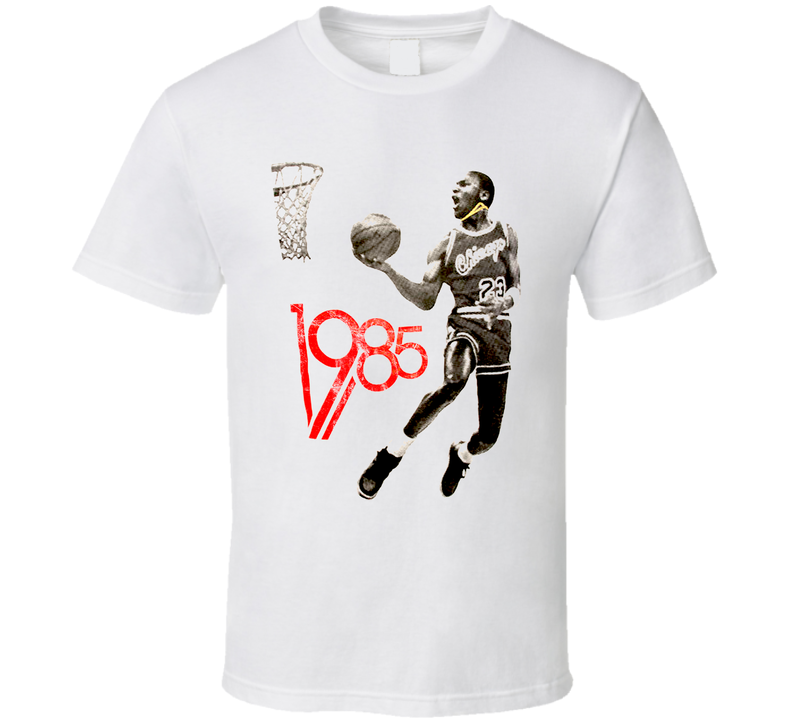Michael Jordan 1985 Basketball Retro White Unisex T Shirt Michael Jordan 1985 Basketball Retro White Unisex T Shirt
