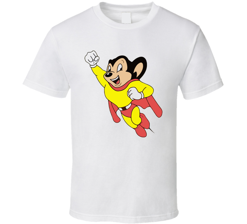 Mighty Mouse White Unisex T Shirt Mighty Mouse White Unisex T Shirt