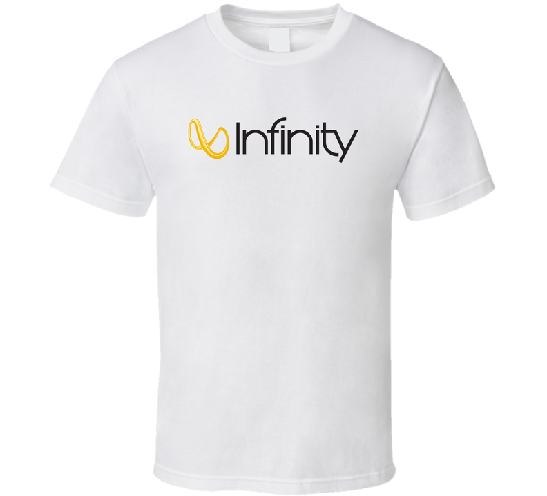 Infinity Sound Car Audio Sub Woofer Logo White Unisex T Shirt