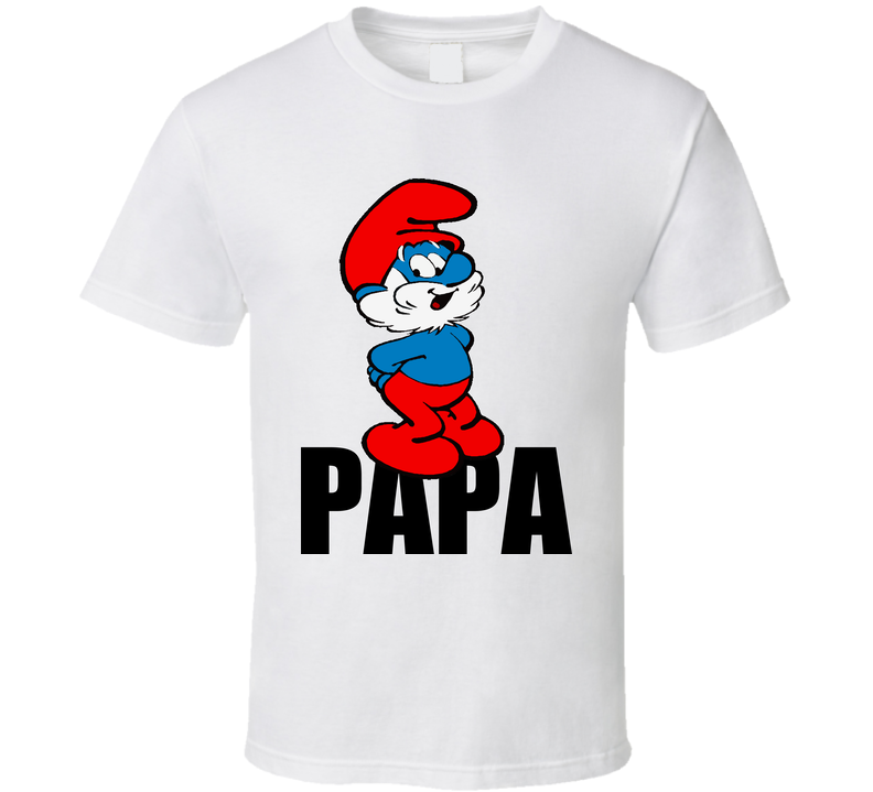 Papa Smurf White Unisex T Shirt Papa Smurf White Unisex T Shirt