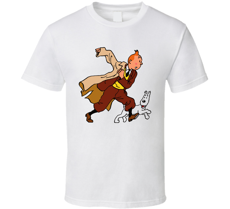 Tintin Comic White Unisex T Shirt