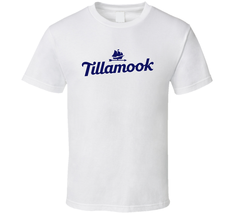 Tillamook County Creamery Best Ice Cream Brand Dessert Treat Logo White Unisex T Shirt