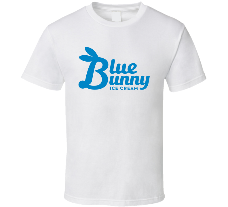 Blue Bunny Ice Cream Logo White Unisex T Shirt