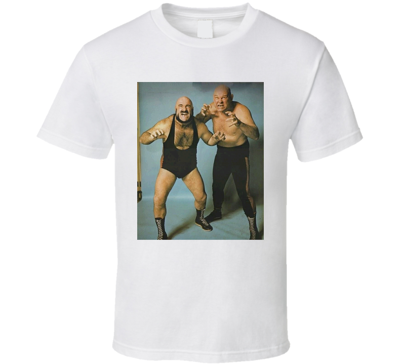 Mad Dog Vachon Baron Von Raschke Old School Pro Wrestling Duo White Unisex T Shirt