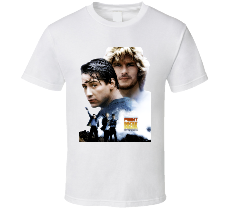 Point Break Keanu Reeves Action Movie White Unisex T Shirt