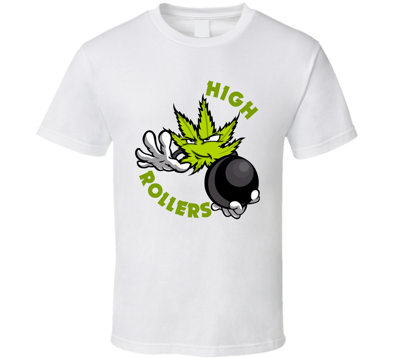 High Rollers Bowling Team White Unisex T Shirt