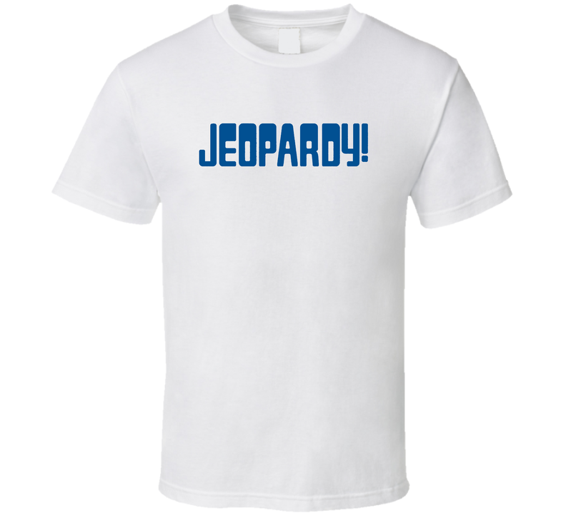 Jeopardy Retro 80s Tv Show Logo Fan White Unisex T Shirt Jeopardy Retro 80s Tv Show Logo Fan White Unisex T Shirt