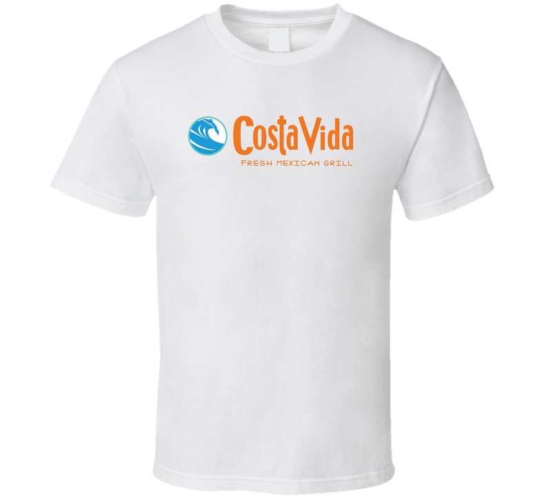 Costa Vida Fresh Mexican Grill Food Restaurant Logo White Unisex T Shirt