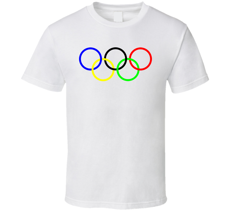 Olympic Rings White Unisex T Shirt
