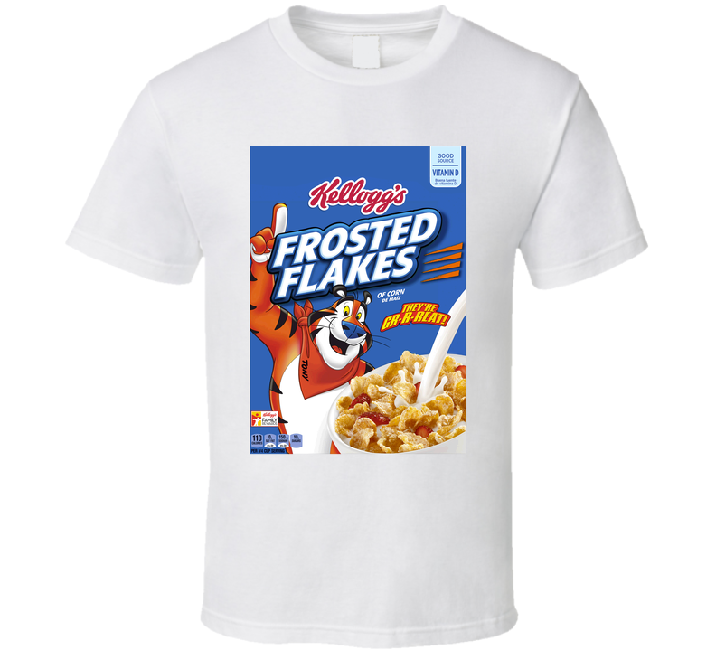 Frosted Flakes Box Greatest Cereal Of All Time Breakfast Fan Foodie White Unisex T Shirt