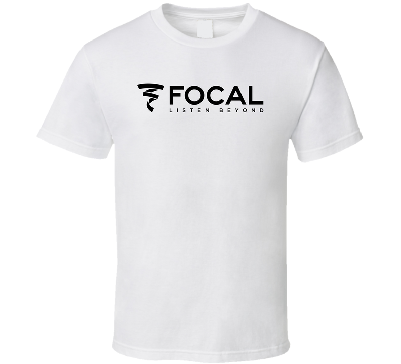Focal Sound Car Audio Sub Woofer Logo White Unisex T Shirt