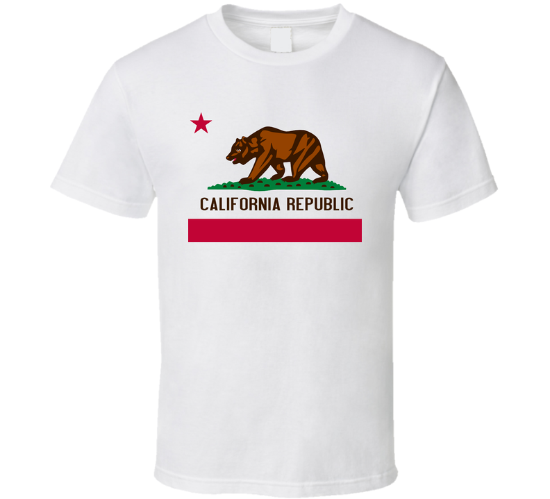 State Of California Flag White Unisex T Shirt State Of California Flag White Unisex T Shirt