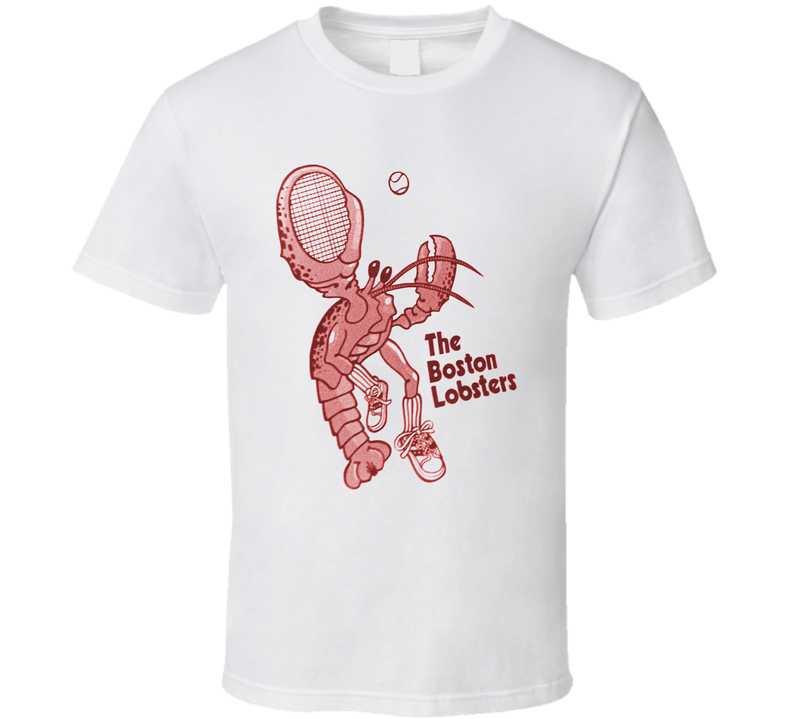 The Boston Lobsters World Team Tennis League Retro Team Logo White Unisex T Shirt