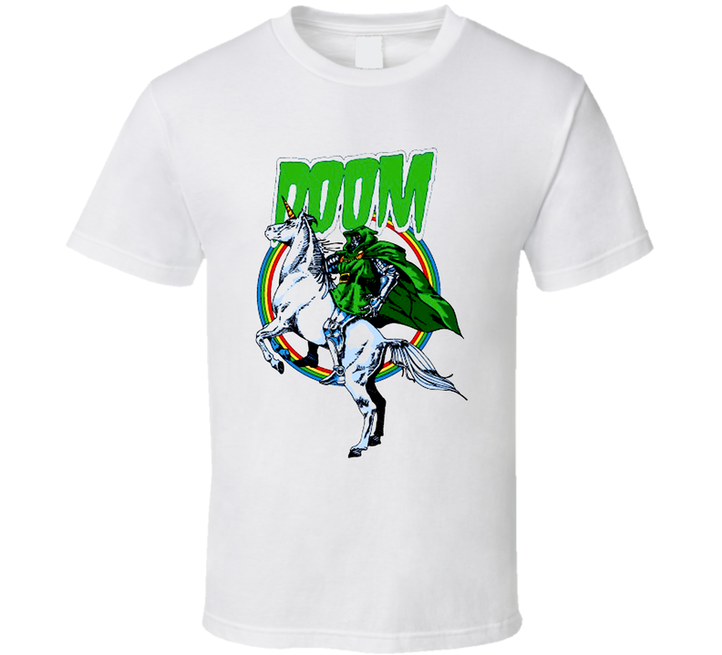 Doctor Doom Unicorn Parody White Unisex T Shirt