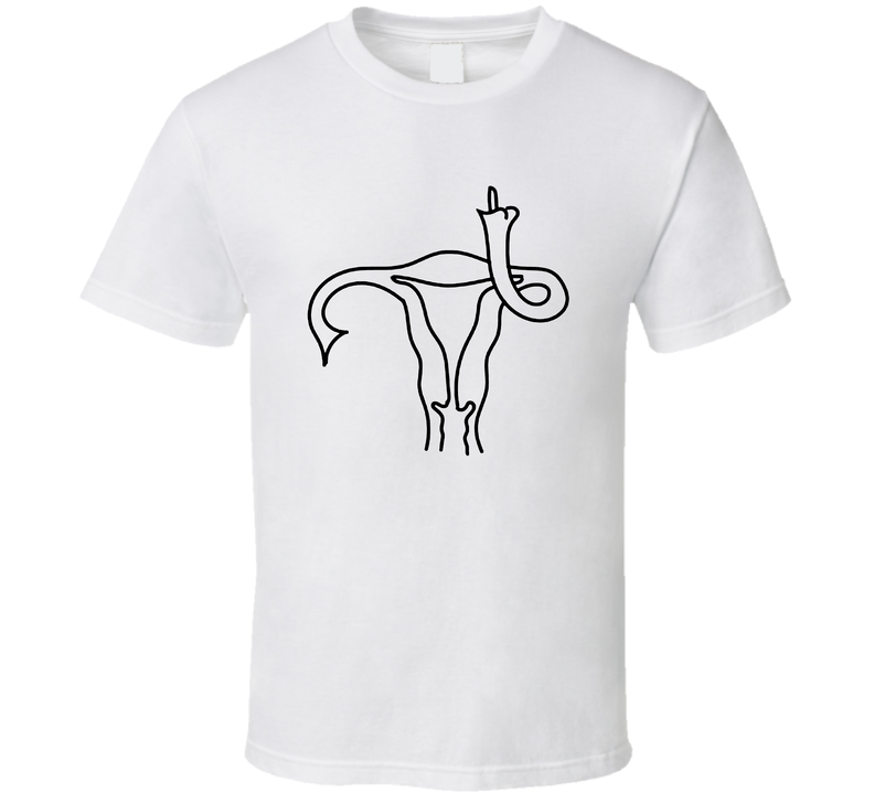 Uterus Flipping Off Female Reproductive Parts Rights Supporter White Unisex T Shirt Uterus Flipping Off Female Reproductive Parts Rights Supporter White Unisex T Shirt