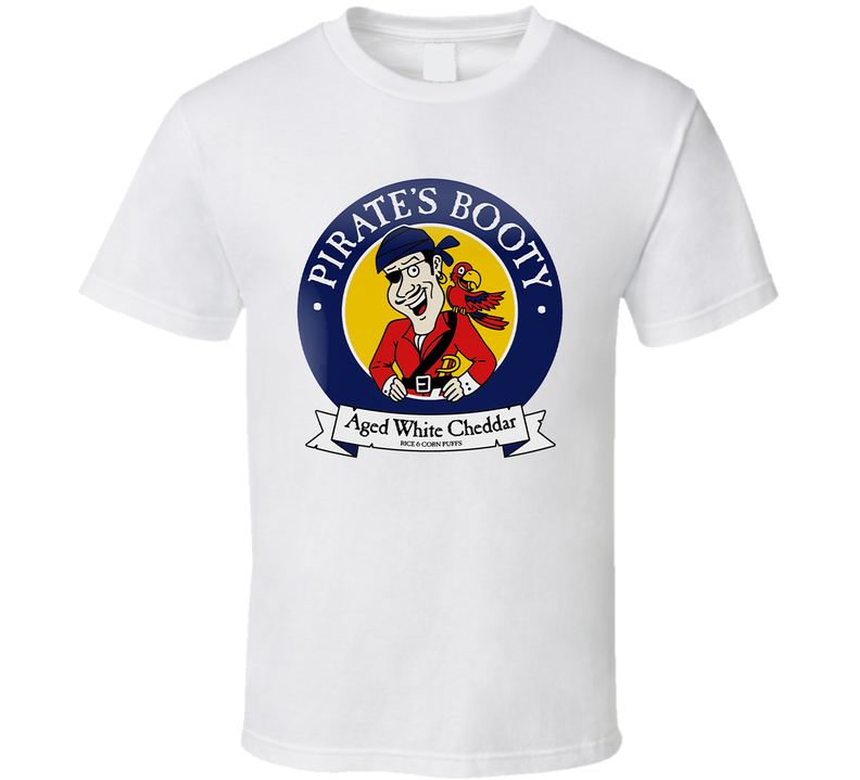 Pirate's Booty Cheese Puffs Healthy Snack White Unisex T Shirt