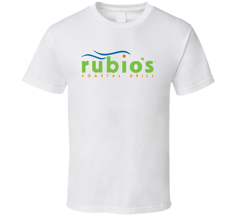 Rubio's Coastal Mexican Grill Food Restaurant Logo White Unisex T Shirt Rubio's Coastal Mexican Grill Food Restaurant Logo White Unisex T Shirt