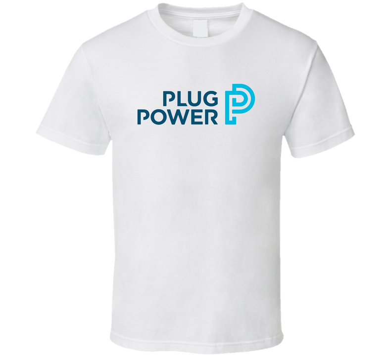 Plug Power Inc Nasdaq Company Logo Employee Fan White Unisex T Shirt Plug Power Inc Nasdaq Company Logo Employee Fan White Unisex T Shirt