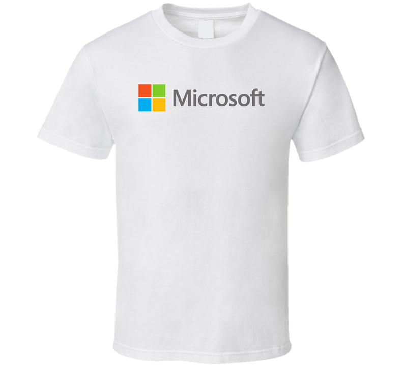 Microsoft Corporation Nasdaq Company Logo Employee Fan White Unisex T Shirt