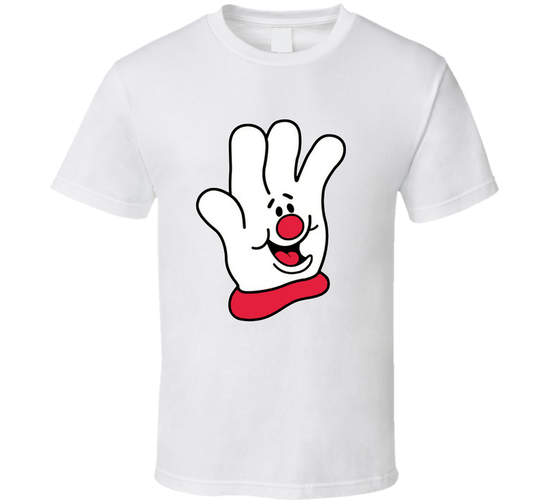 Helping Hand Hamburger Helper Food Mascot White Unisex T Shirt Helping Hand Hamburger Helper Food Mascot White Unisex T Shirt