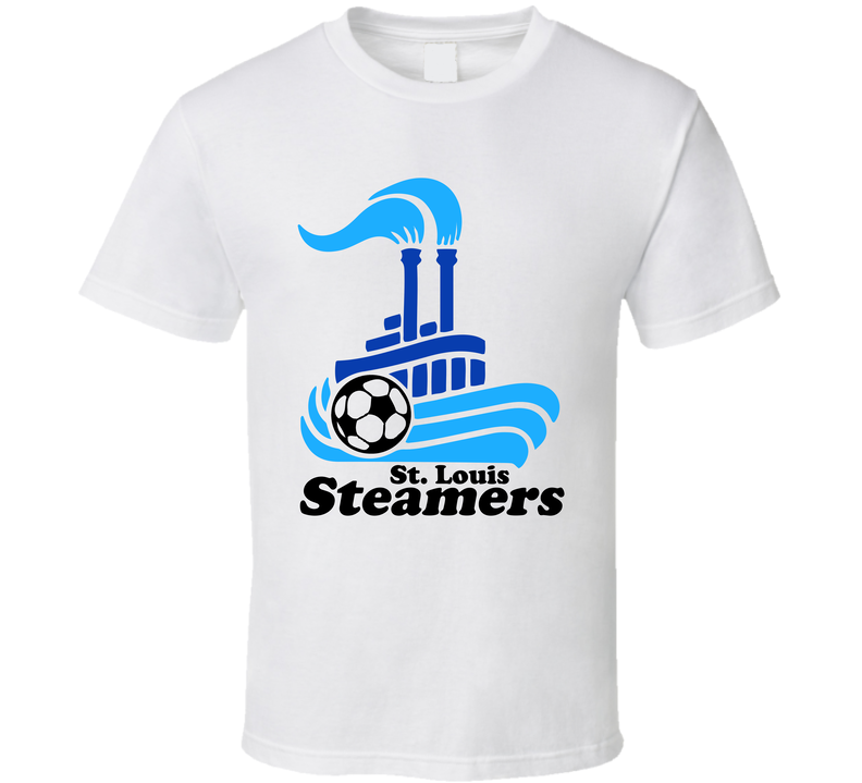 St Louis Steamers World Indoor Soccer League Team Logo White Unisex T Shirt St Louis Steamers World Indoor Soccer League Team Logo White Unisex T Shirt
