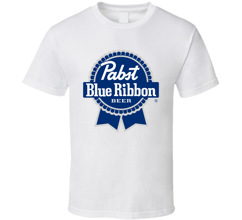 Pbr Pabst Blue Ribbon Beer Logo White Unisex T Shirt Pbr Pabst Blue Ribbon Beer Logo White Unisex T Shirt