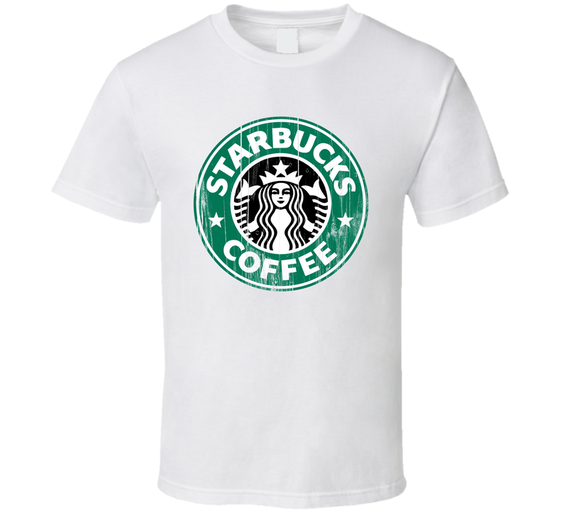 Starbucks Logo Popular Coffee Shop Java Joe Drink Food Gift White Unisex T Shirt