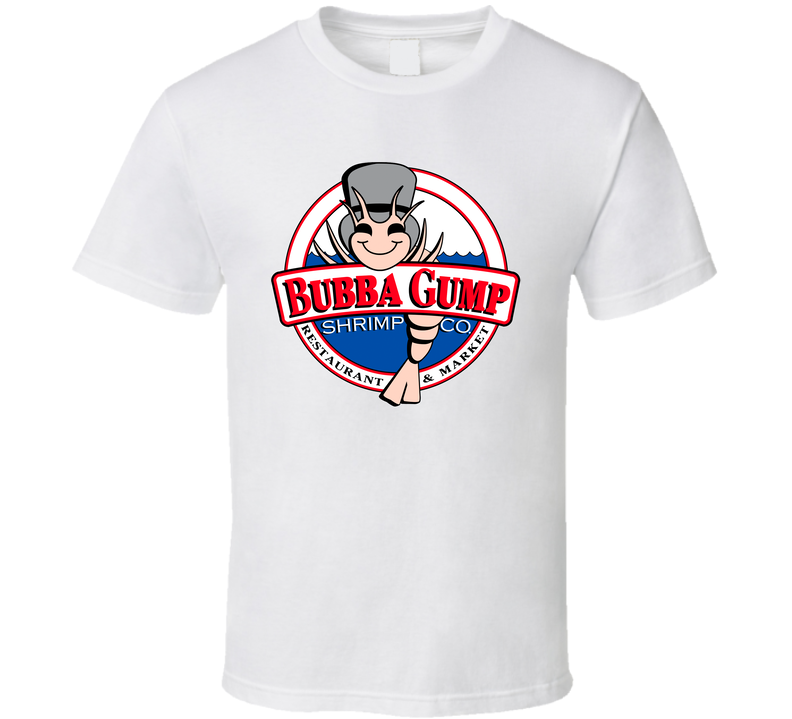 Bubba Gump Shrimp Company Favourite Food White Unisex T Shirt Bubba Gump Shrimp Company Favourite Food White Unisex T Shirt
