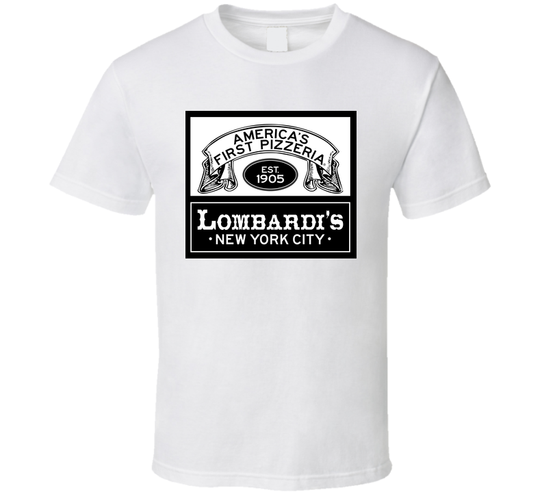 Lombardi's New York City Pizza Food Fan White Unisex T Shirt Lombardi's New York City Pizza Food Fan White Unisex T Shirt
