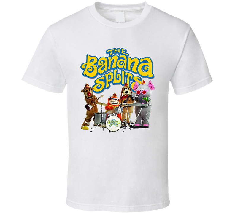 The Banana Splits Adventure Hour Fictional Music Group Fan White Unisex T Shirt The Banana Splits Adventure Hour Fictional Music Group Fan White Unisex T Shirt