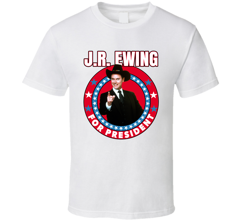 Jr Ewing Dallas For President Tv Show Villain Fan White Unisex T Shirt Jr Ewing Dallas For President Tv Show Villain Fan White Unisex T Shirt