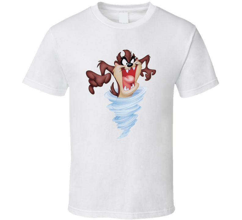 Tasmanian Devil Retro Cartoon Character White Unisex T Shirt Tasmanian Devil Retro Cartoon Character White Unisex T Shirt