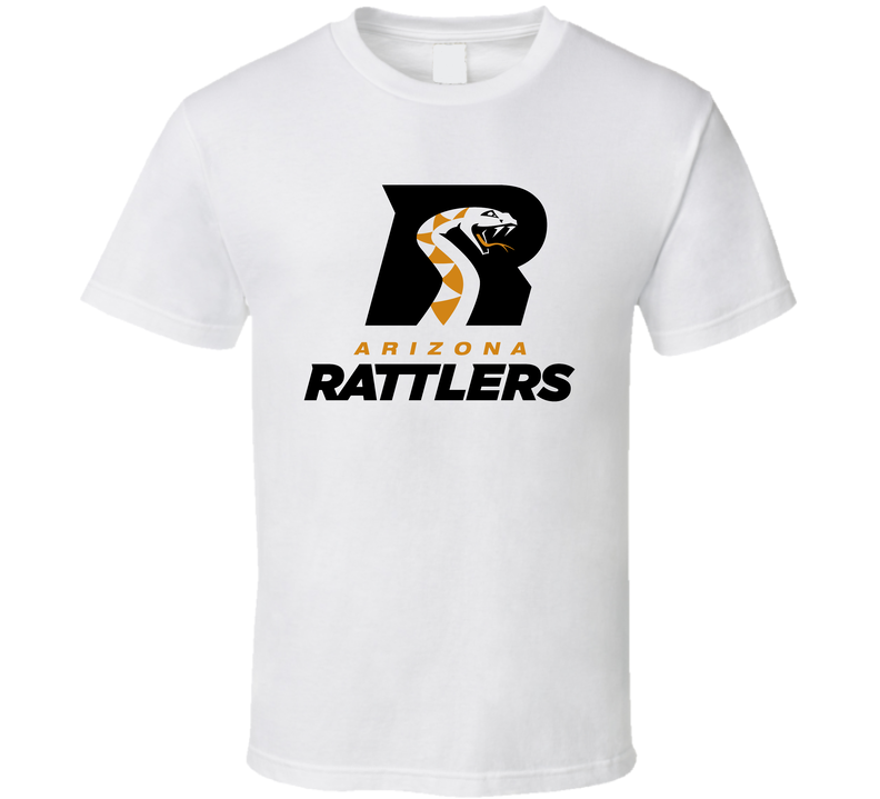 Arizona Rattlers Arena Football League Team Sports Fan Logo White Unisex T Shirt Arizona Rattlers Arena Football League Team Sports Fan Logo White Unisex T Shirt